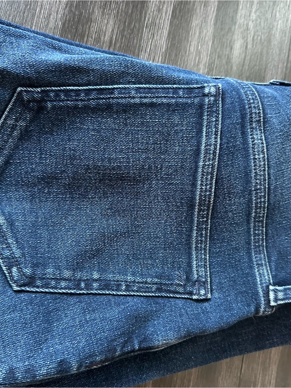 Madewell Dark Blue Denim Kick-Out Jeans with Copper Rivets - Picture 2 of 5